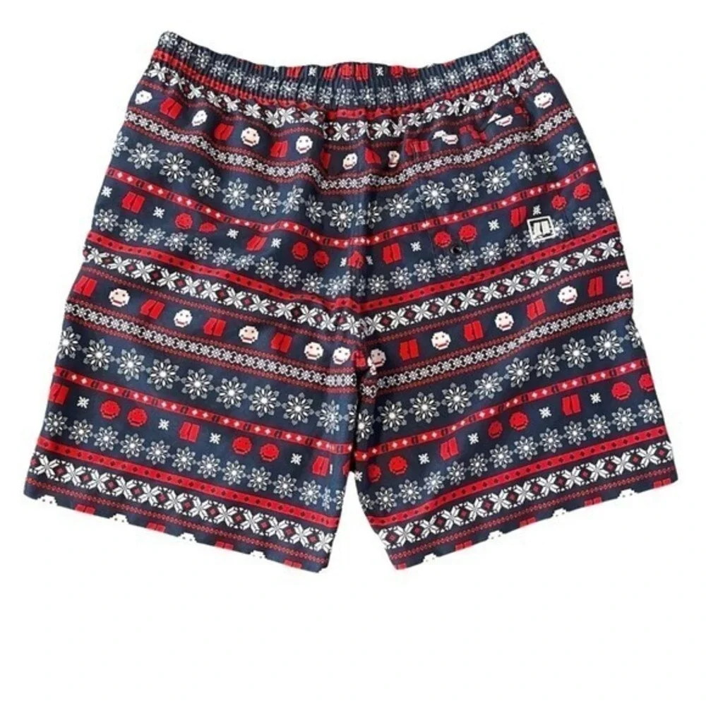 Board Shorts with Bottle Opener Mens Size L Red White Blue Resort Beach Vacation